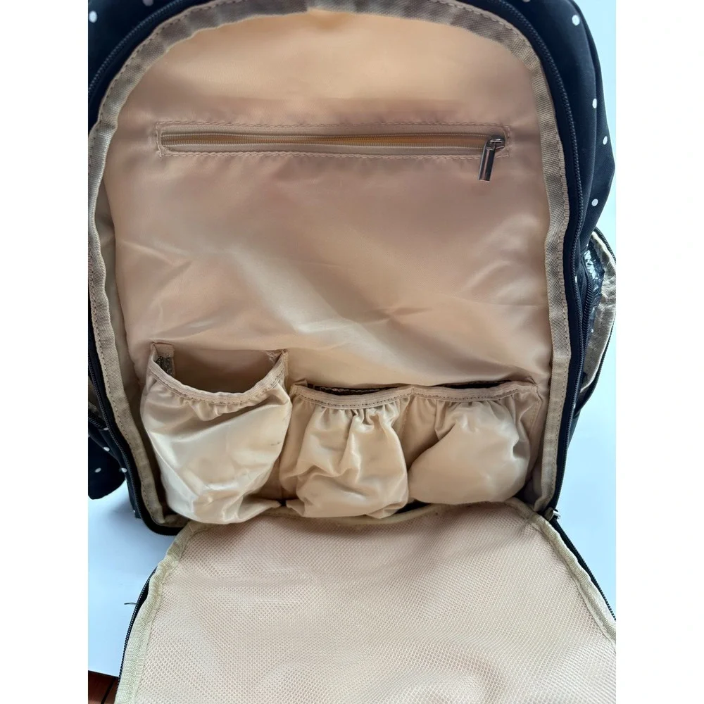 Cateepbaby Diaper Bag Backpack Women OS‎ Black Polka Dot Excellent Insulated